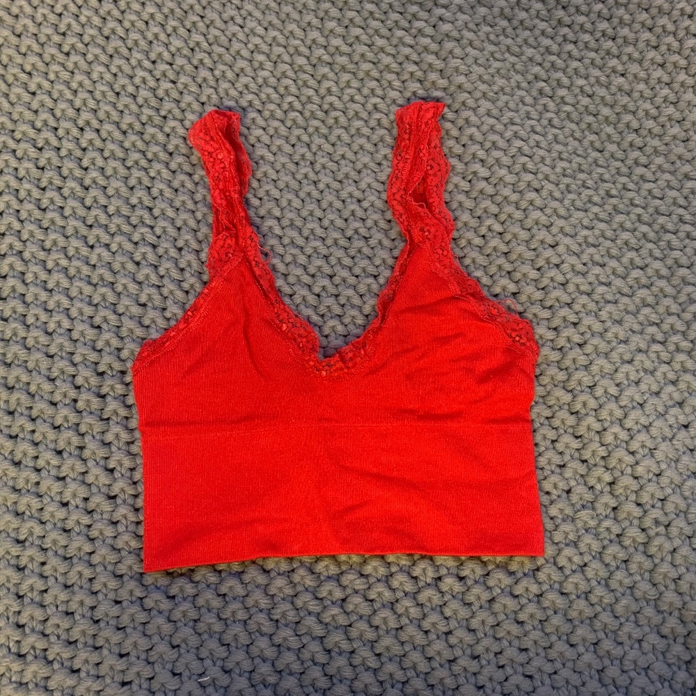 Red crop top
